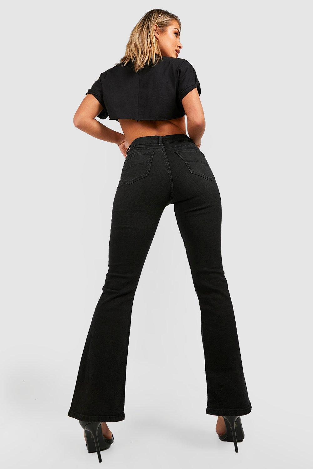 Long length clearance flared jeans